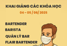 Khai giảng khóa học ngày 04 & 05/06/2025 – Sài Gòn Bartender